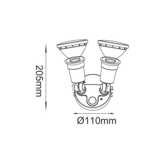 3A Lighting Double Spotlight PAR30 ES-B06BW