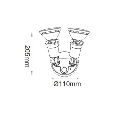 3A Lighting Double Spotlight PAR30 ES-B06BW