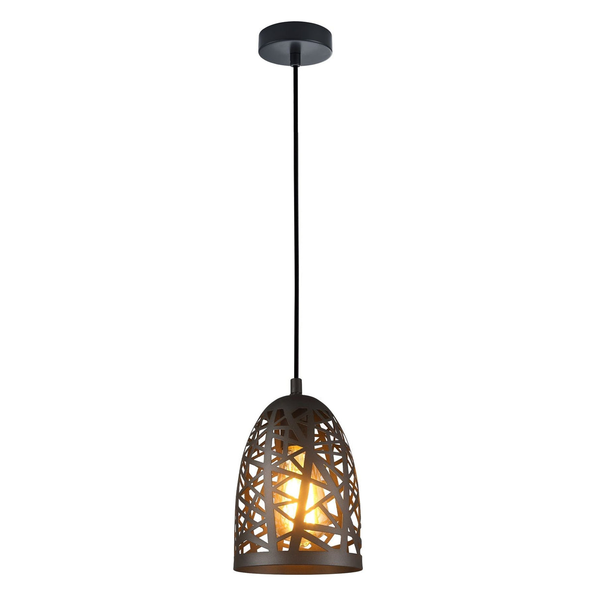 CLA ESCAMA Interior Iron Cage Ellipse Pendant Lights