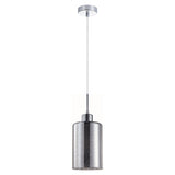 CLA ESPEJO3 Interior Iron & Chrome Glass with Dotted Effect Oblong Pendant Lights