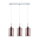 CLA ESPEJO4 Interior Iron & Rose Gold with Dotted Effect Oblong Pendant Lights