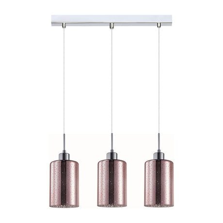 CLA ESPEJO4 Interior Iron & Rose Gold with Dotted Effect Oblong Pendant Lights