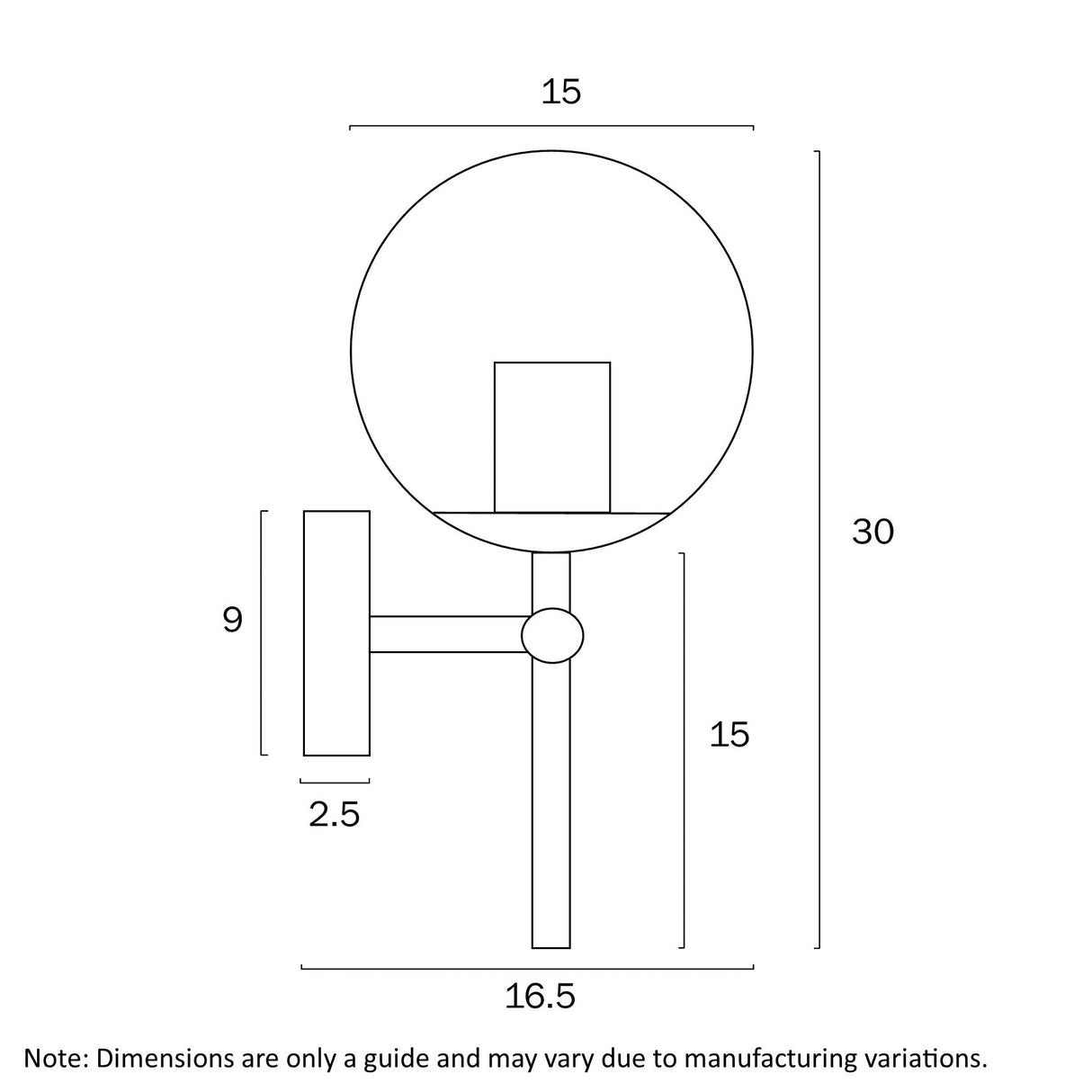 Telbix Eterna 1 Light Wall Lamp