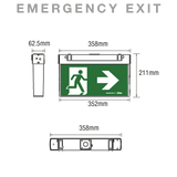 Martec Emergency Exit Ceiling Mount or Recessed