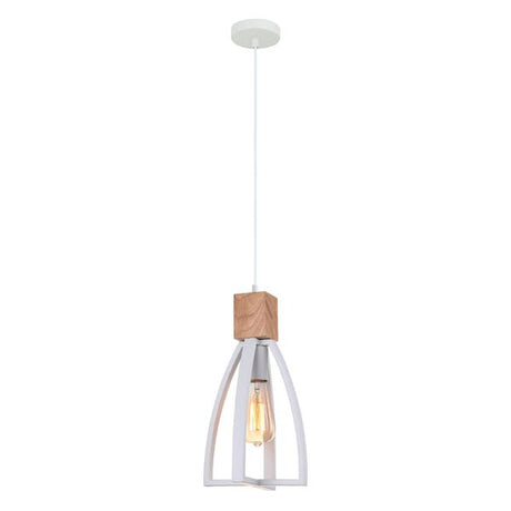 CLA Faro Wood Convex Cone Pendant Light