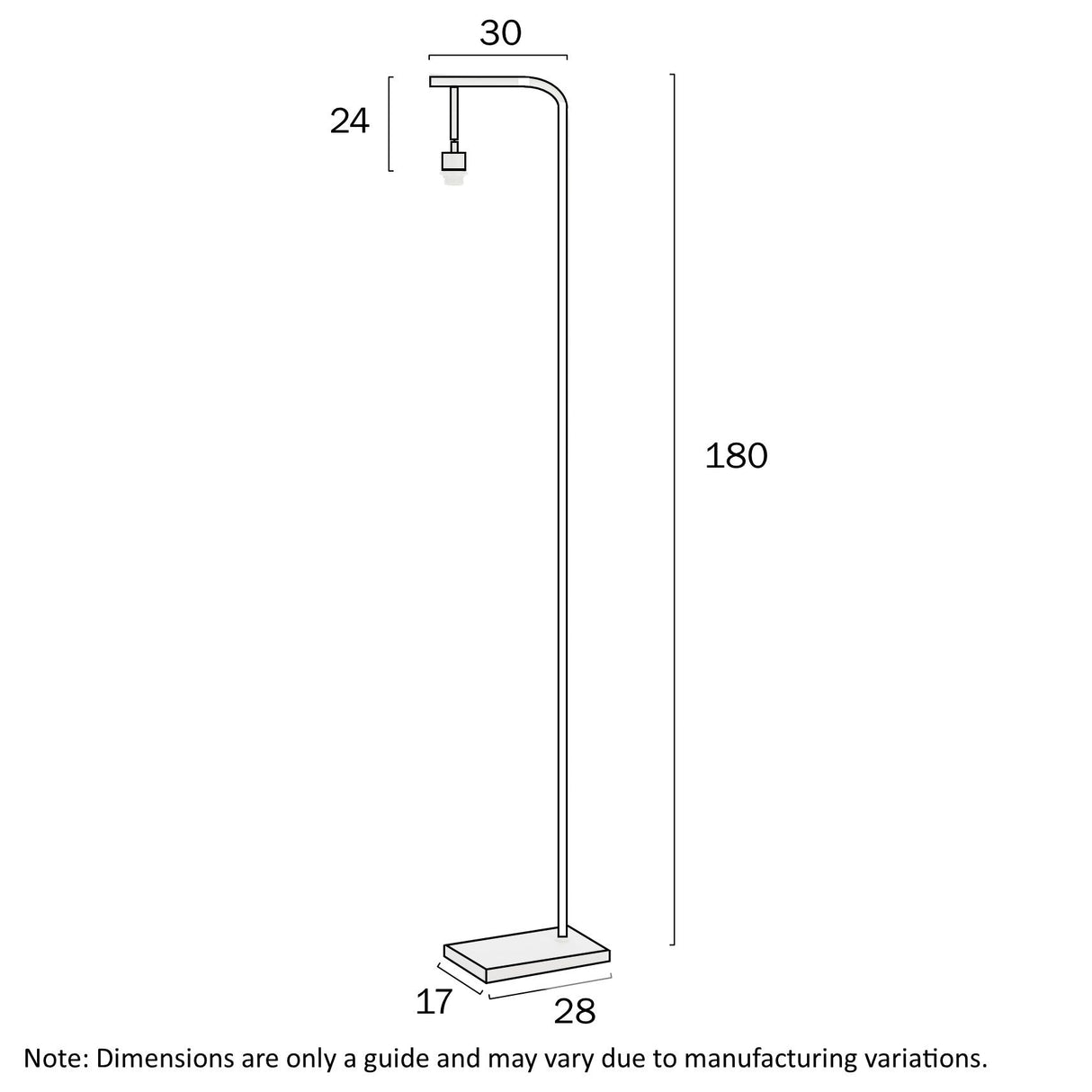 Telbix FL BASE 1800 Floor Lamp Base Only