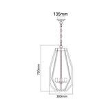 CLA Gamba Wide/Narrow Angluar Cage Pendant Light