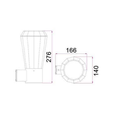 CLA GEB Exterior LED Surface Mounted Wall Light IP54