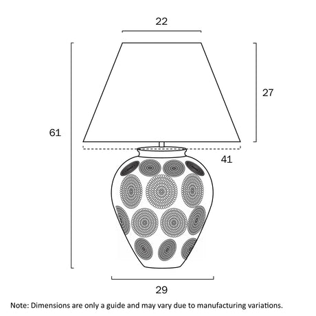 Telbix Hannah Ceramic Table Lamp