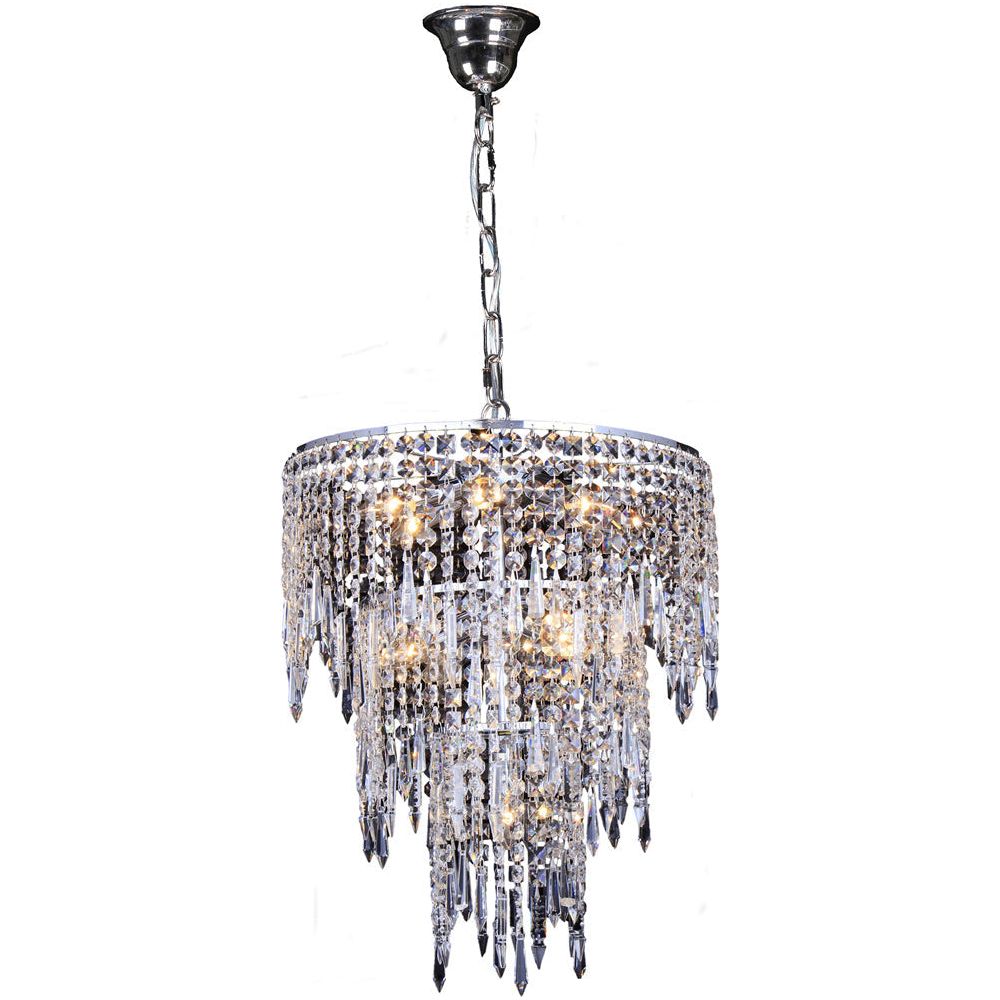 Lighting Inspiration Hollywood 11Lt 3 Tier Pendant Chrome