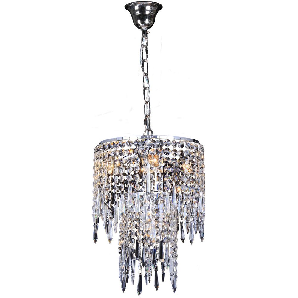 Lighting Inspiration Hollywood 5Lt 2 Tier Pendant Chrome