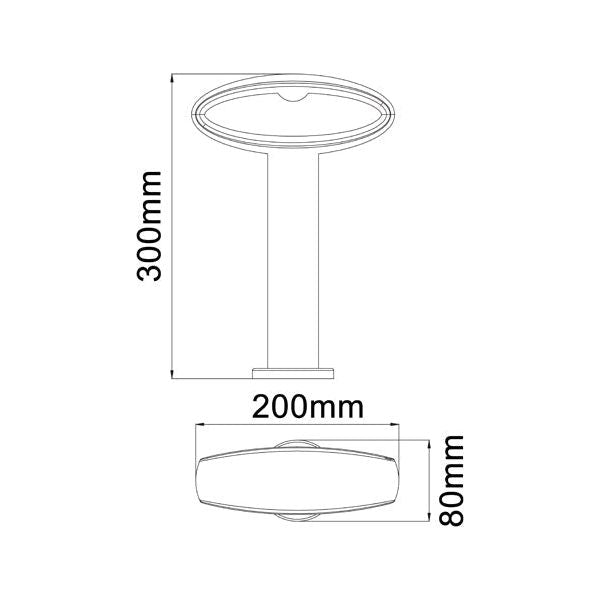 CLA HORUS Exterior LED Surface Mounted Bollard Lights IP54