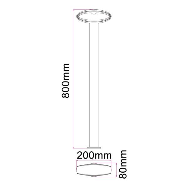 CLA HORUS Exterior LED Surface Mounted Bollard Lights IP54