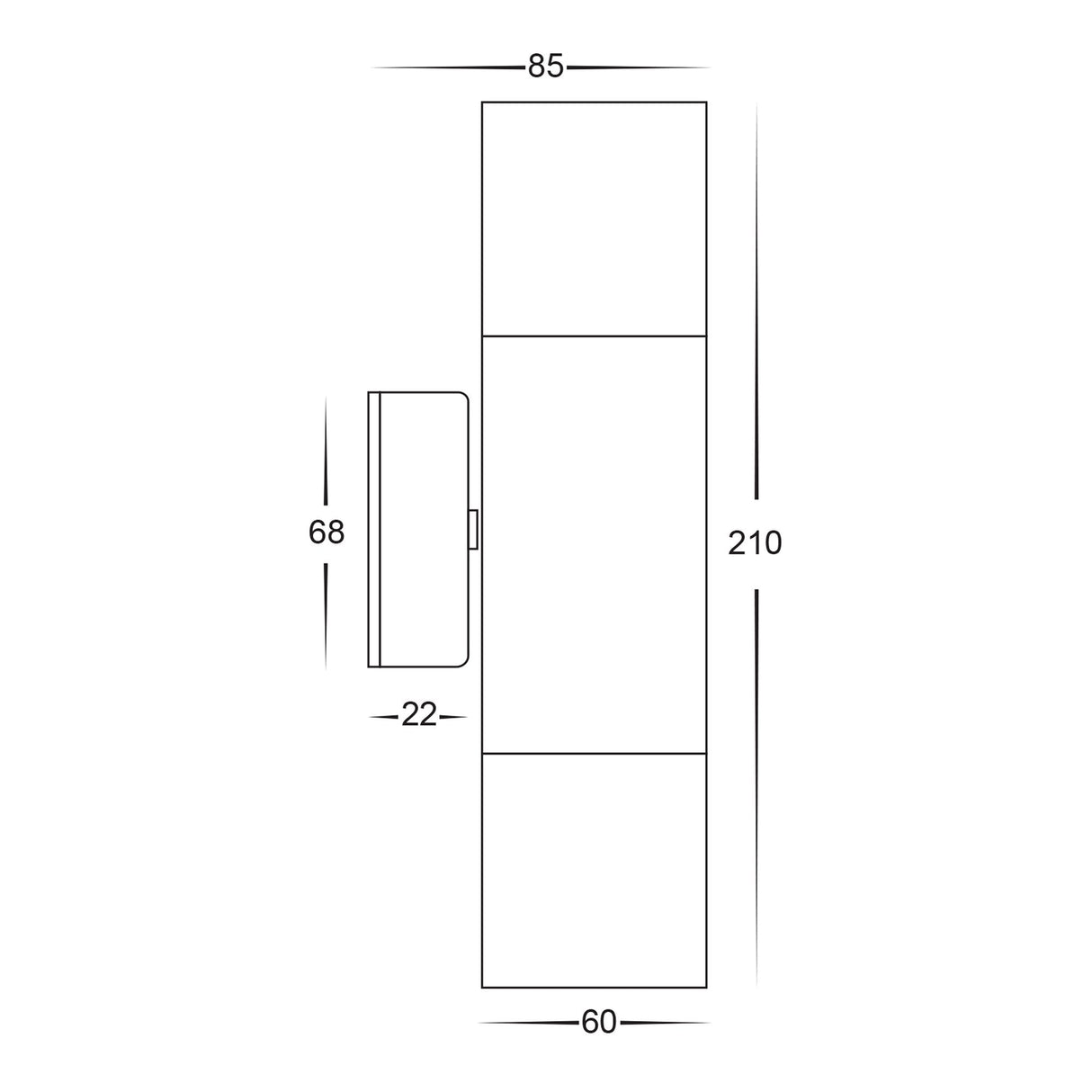 Havit  HV1005T HV1007T Tivah 316 Stainless Steel Up & Down Wall Pillar Lights