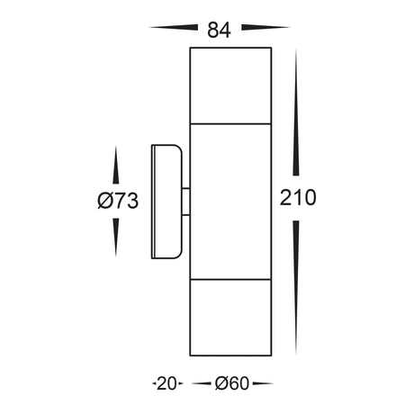 Havit HV1072T Fortis Stainless Steel Up & Down Wall Pillar Lights