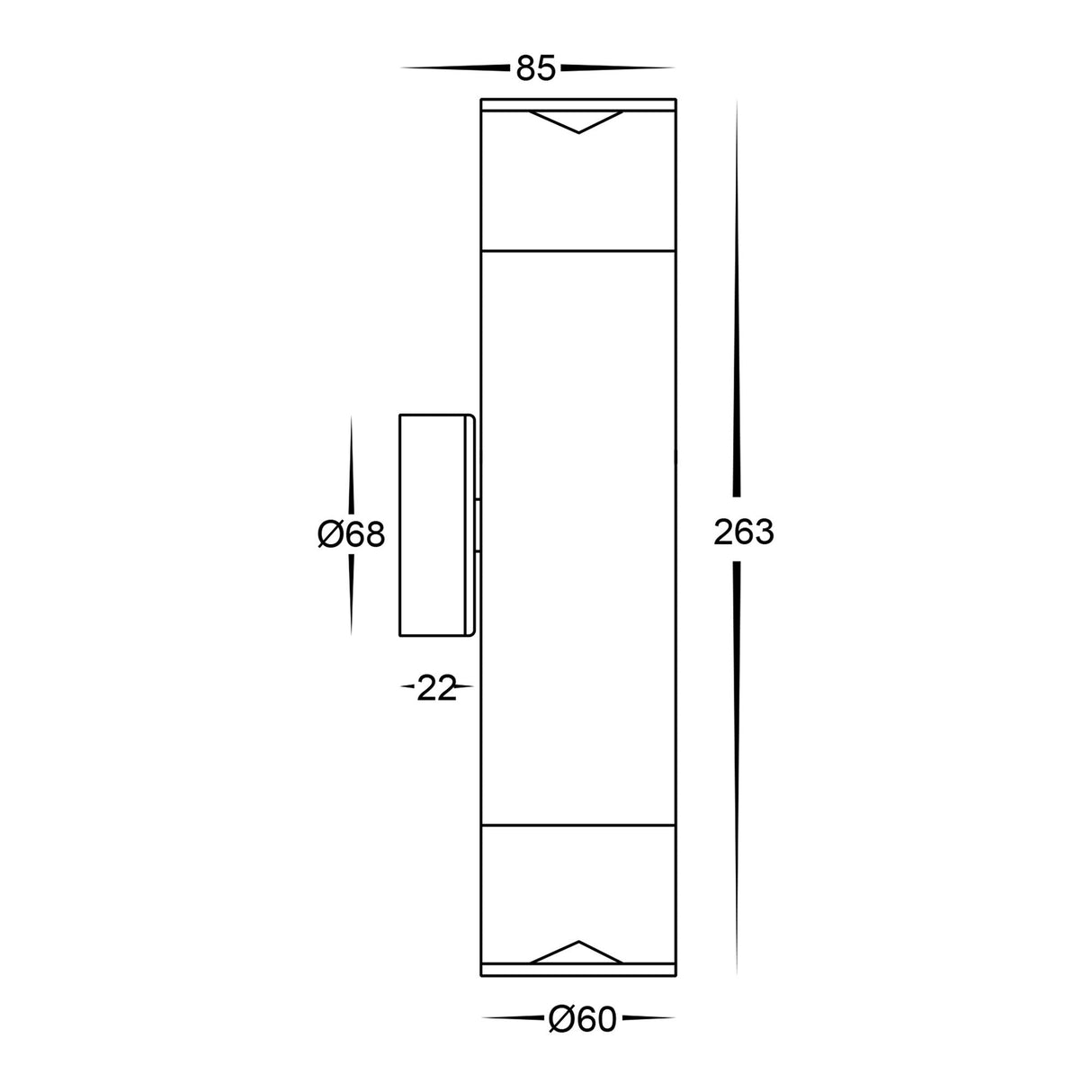 Havit HV1089T Highlite Up & Down Wall Pillar Lights