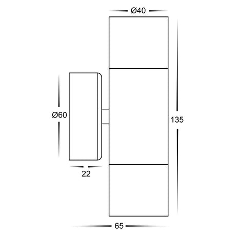Havit HV1007MR11NW Mini Tivah 316 Stainless Steel Up & Down Wall Pillar Lights
