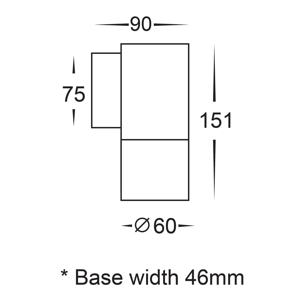 Havit HV1171T Piaz Stainless Steel TRI Colour Fixed Down LED Wall Pillar Light