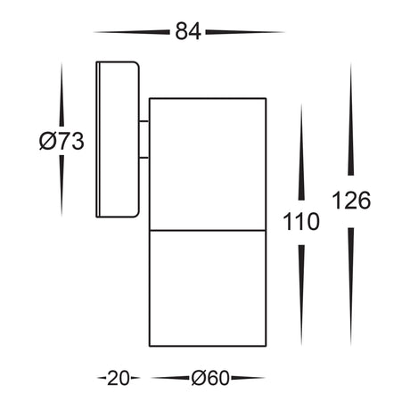 Havit HV1172T Fortis Stainless Steel Fixed Down LED Wall Pillar Light