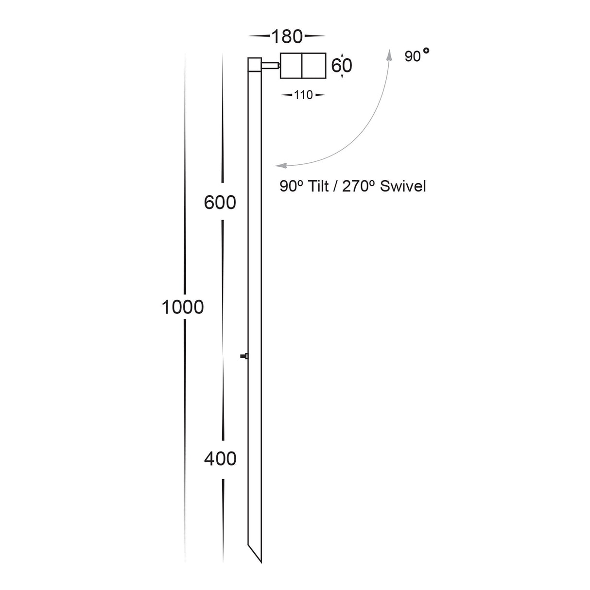 Havit HV1403T Tivah TRI Colour Single Adjustable LED Bollard Spike Light