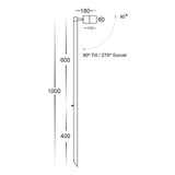 Havit HV1403T Tivah TRI Colour Single Adjustable LED Bollard Spike Light