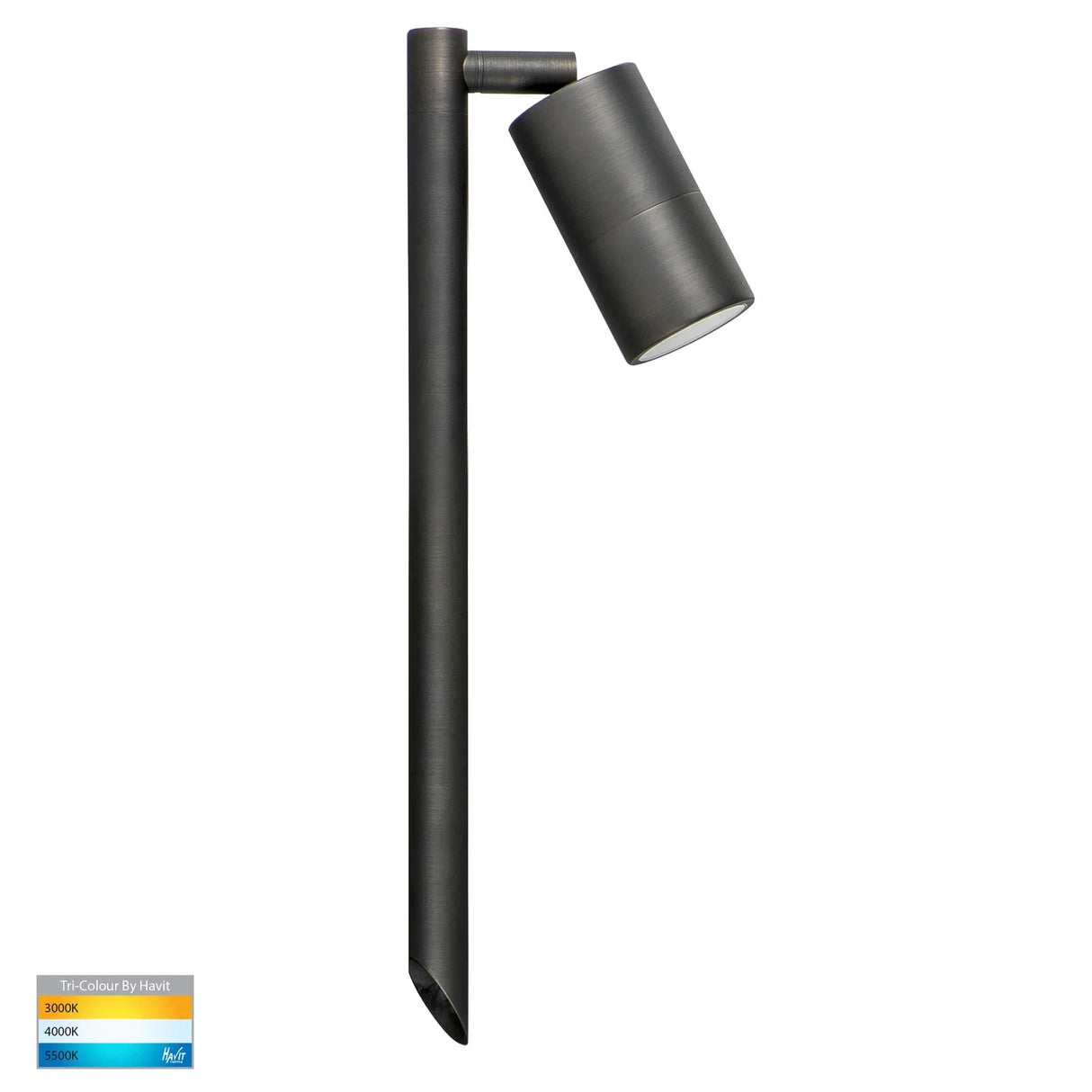 Havit HV1407T-AB Tivah Antique Brass TRI COLOUR Single Adjustable LED Spike Light
