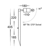 Havit HV1407T-SS316 Tivah 316 Stainless Steel TRI Colour Single Adjustable LED Spike Light
