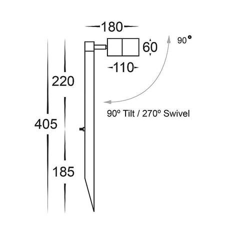 Havit HV1407T-SS316 Tivah 316 Stainless Steel TRI Colour Single Adjustable LED Spike Light