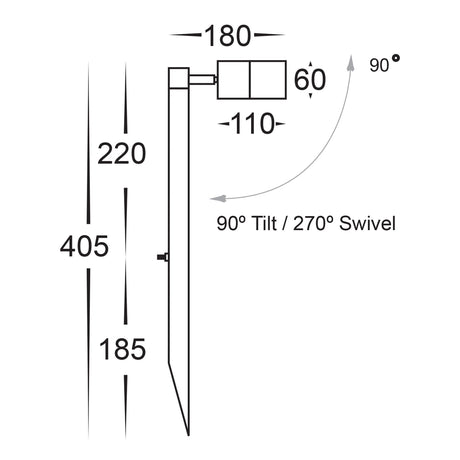 Havit HV1413T Tivah Solid Copper LED Garden Spike Light