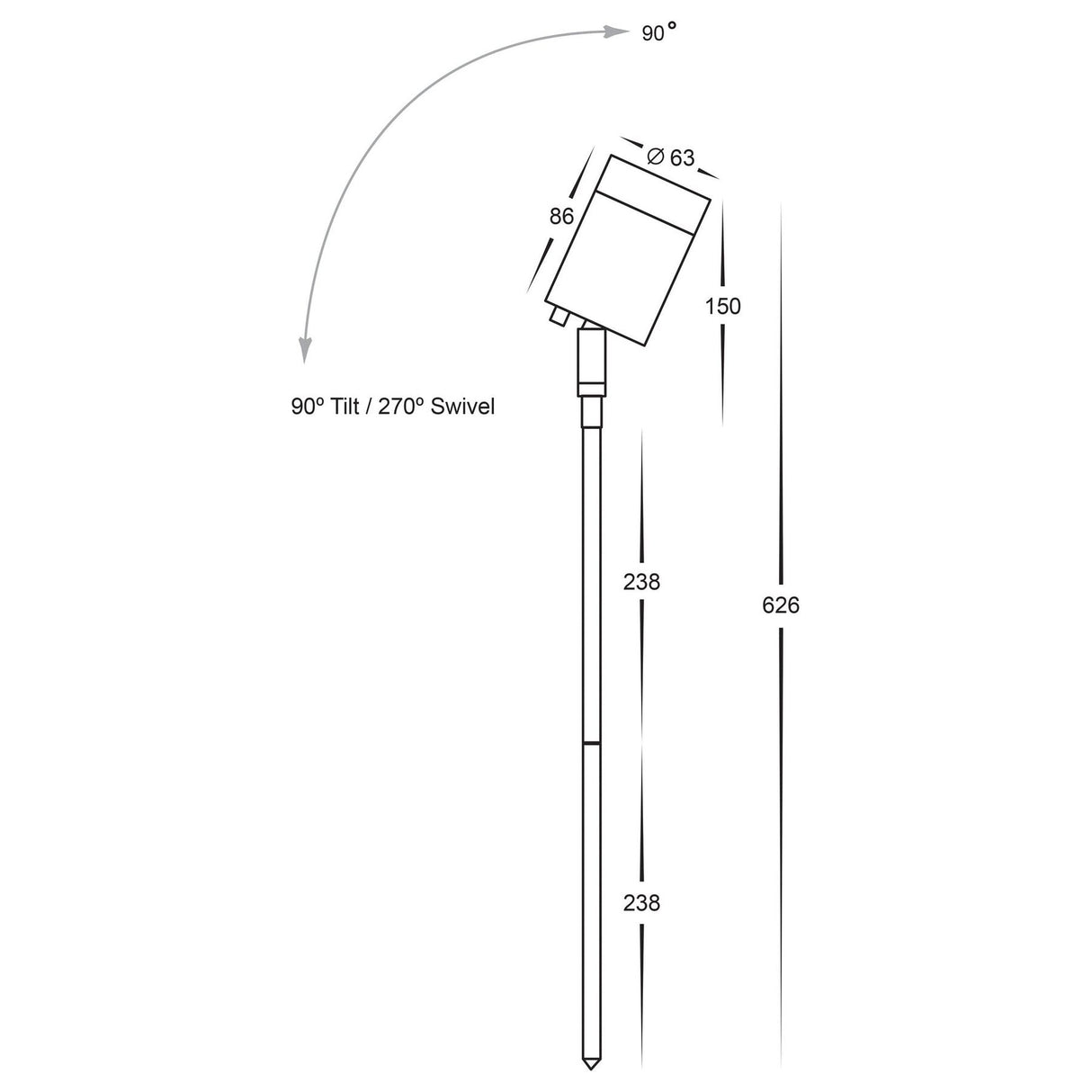 Havit HV1421T TRI Colour LED Garden Spike Light