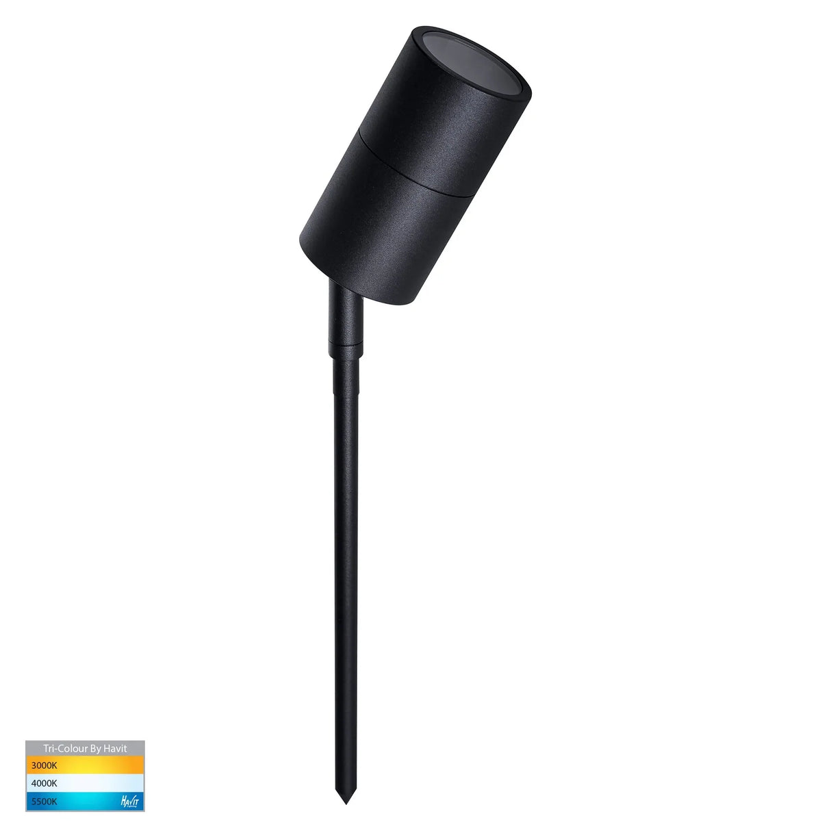 Havit HV1427T-SSBLK Tivah Black 316 Stainless Steel TRI Colour LED Garden Spike Light