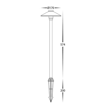 Havit HV1452T-CP Polari Solid Copper 3w LED Garden Spike Light