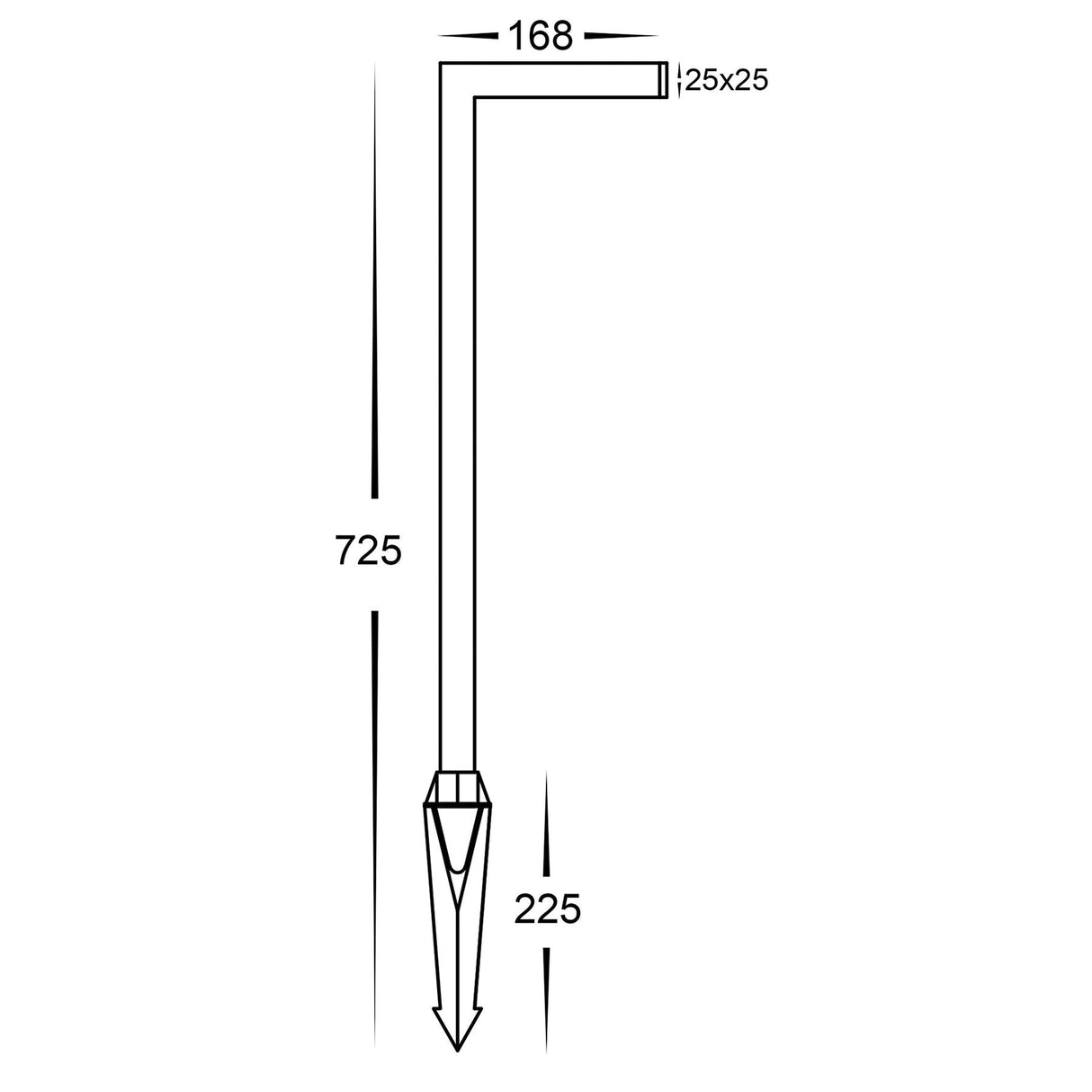 Havit HV1459T Nedia Square 7w Tri Colour Garden Spike Light