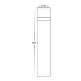Havit HV1625T-BLK Highlite Black LED Bollard Light