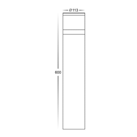 Havit HV1625T-BLK Highlite Black LED Bollard Light