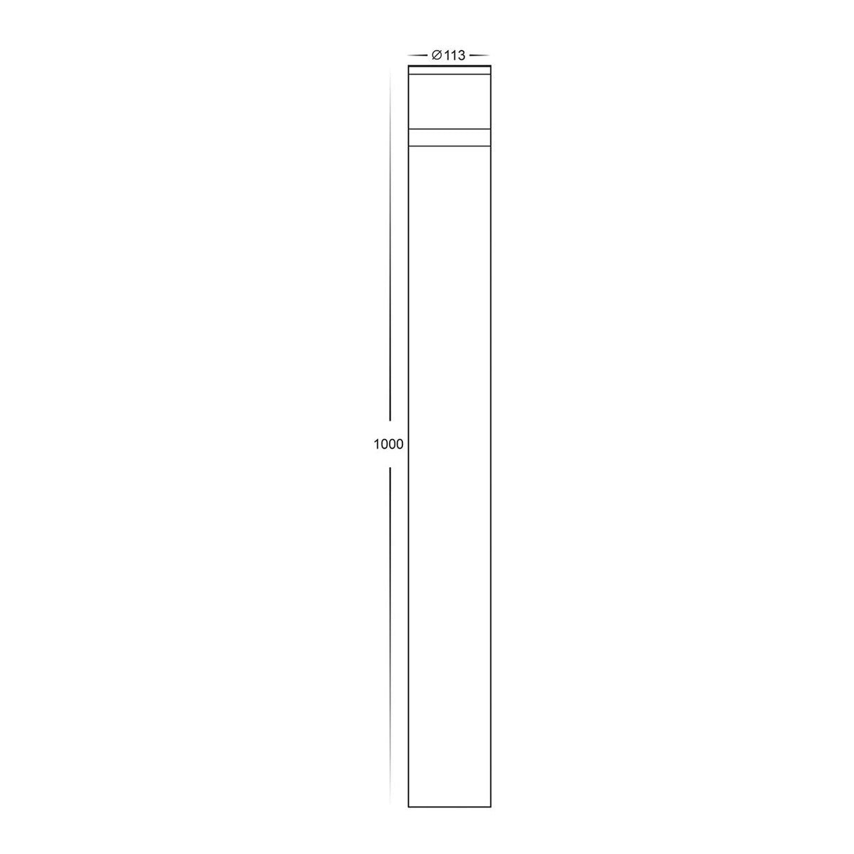 Havit HV1626T-BLK Highlite Black LED Bollard Light