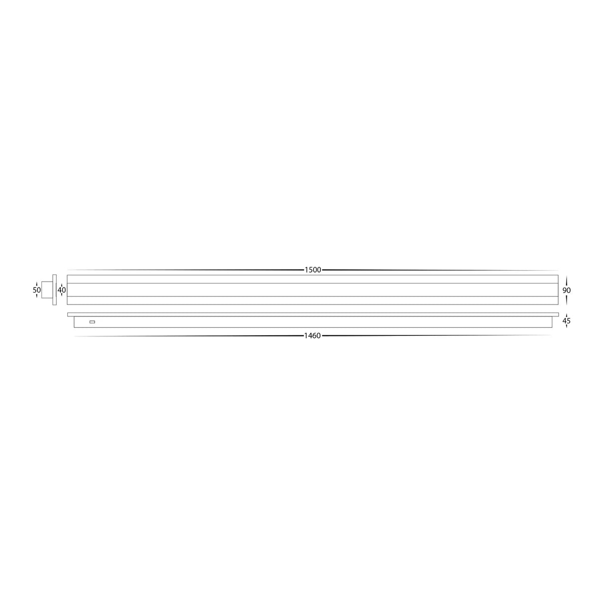 Havit HV3586T Barline Aluminium 1500mm Wall Light
