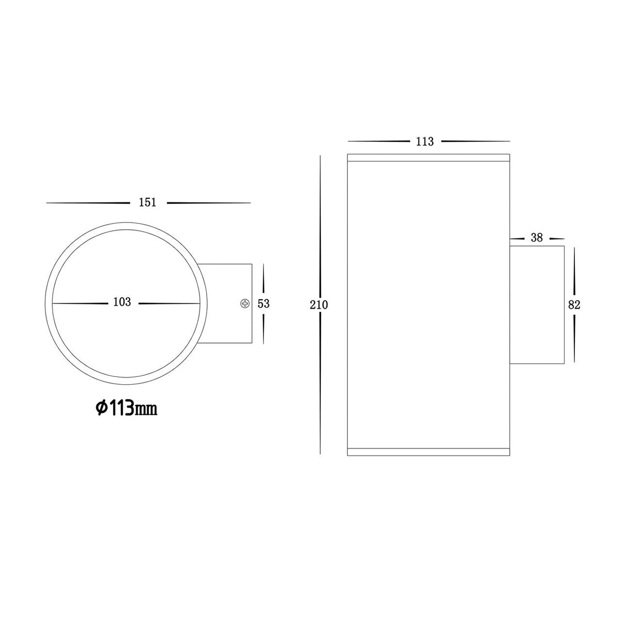Havit HV3629T PORTER Large Up & Down LED Wall Light