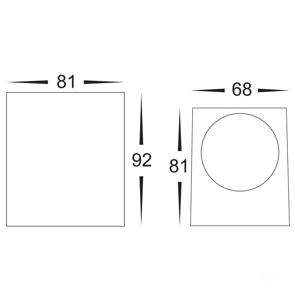 Havit HV3631T Accord TRI Colour Fixed Down LED Wall Light