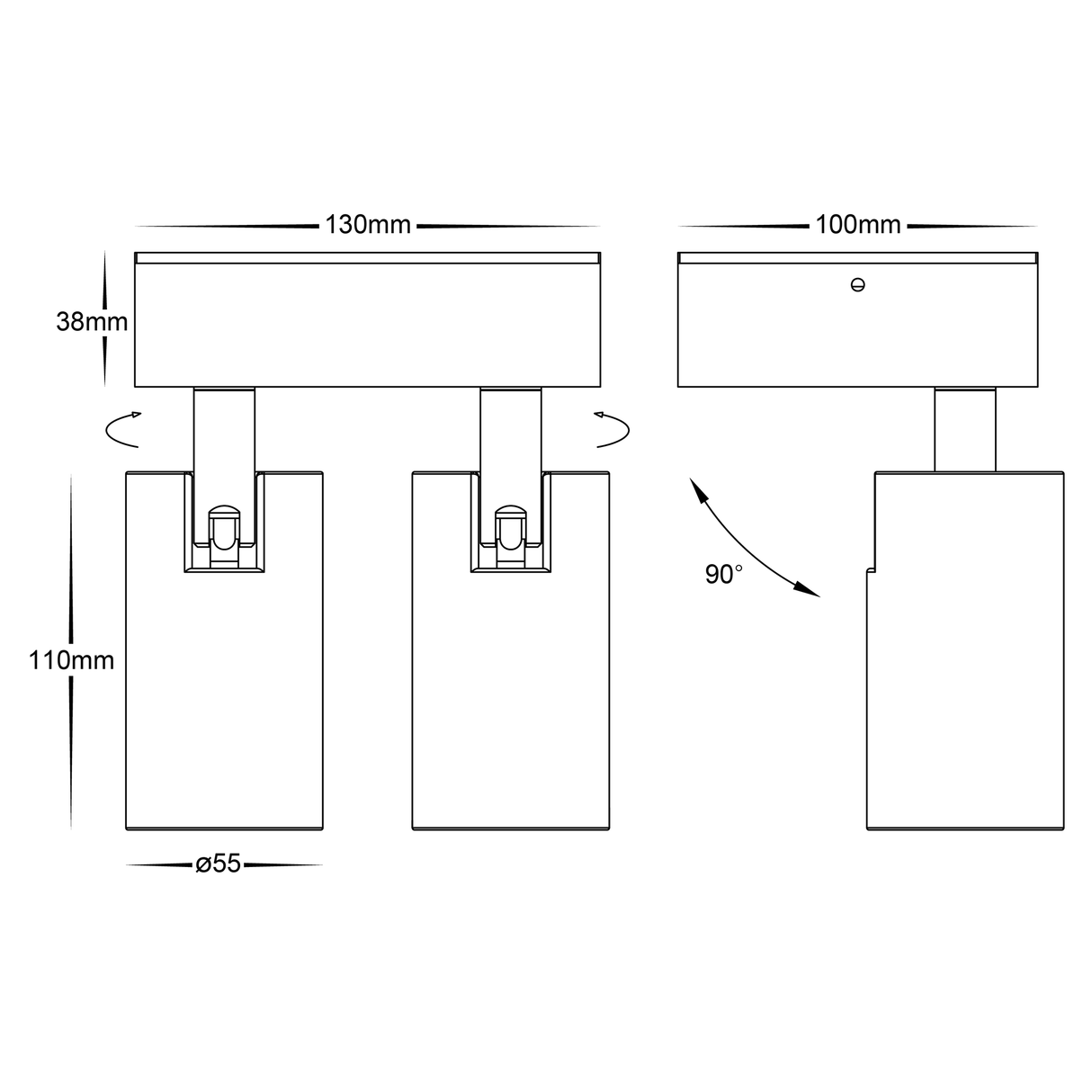 Havit HV3683T Revo Double Adjustable Wall Light