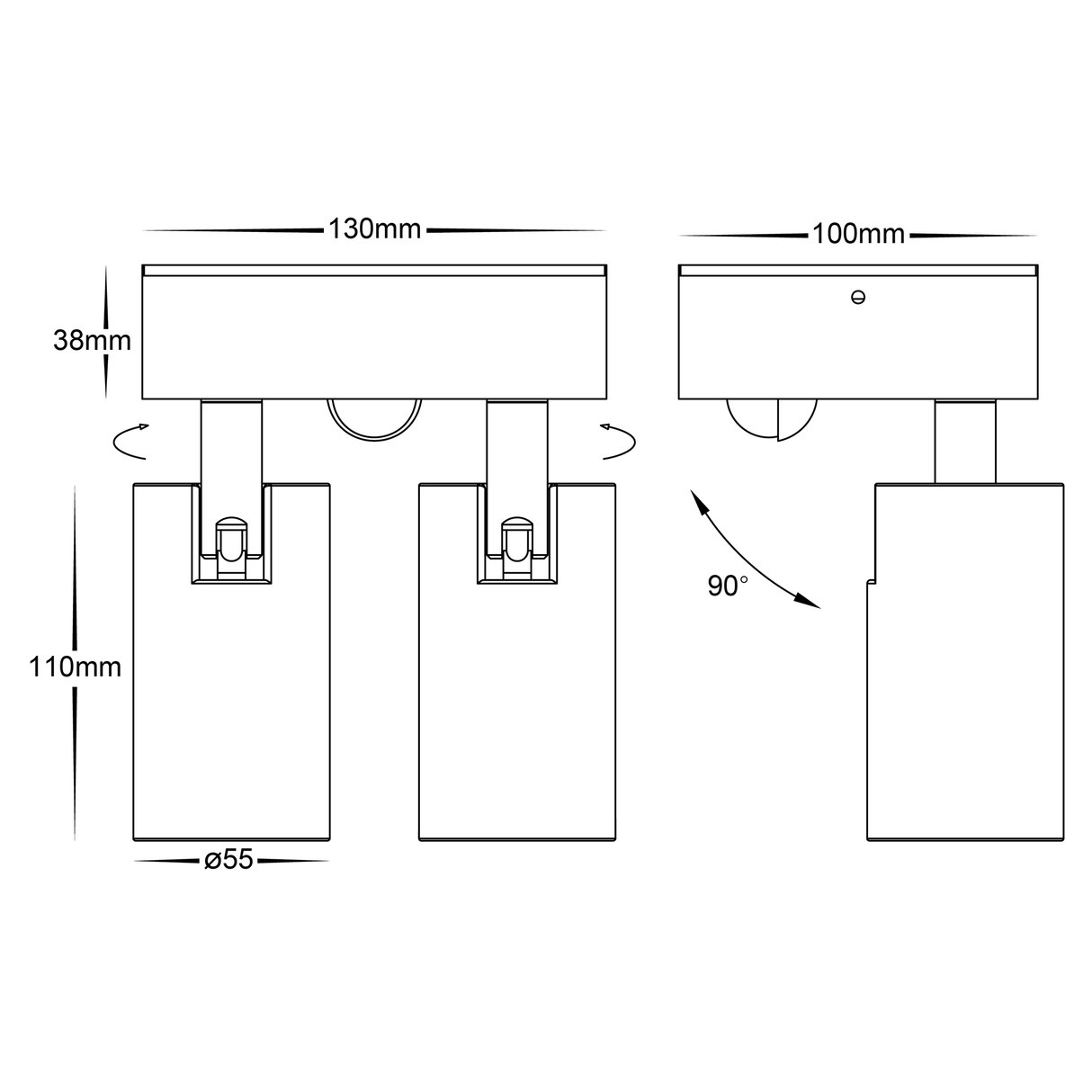 Havit HV3684T Revo Double Adjustable Wall LightWith Sensor