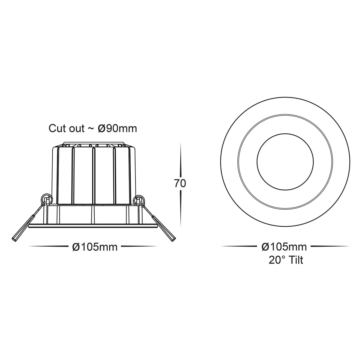 Havit HV5512RGBCW Prime Tilt RGBCW WIFI LED Downlight