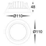 Havit HV5522T Polly PC White Fixed LED Downlight