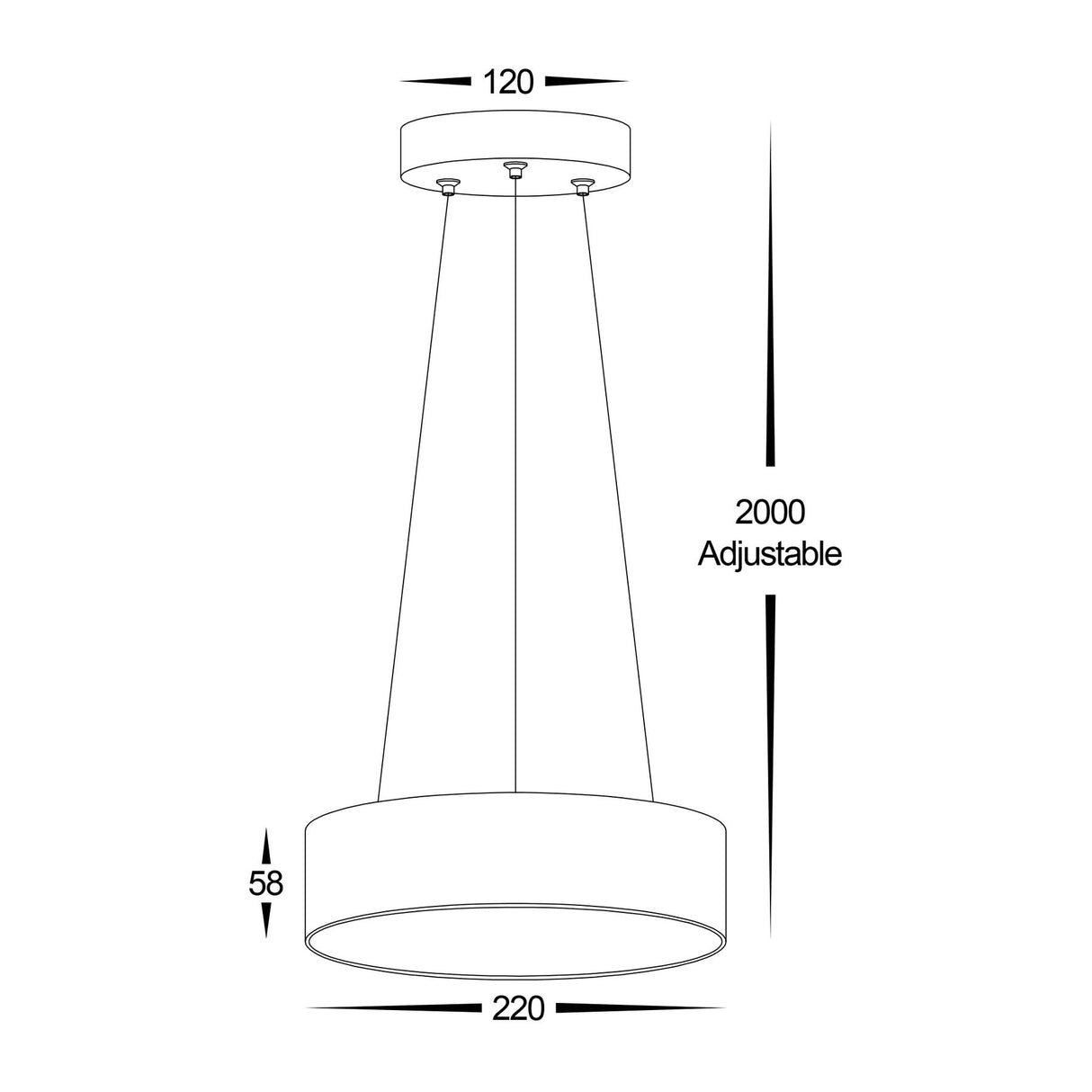 Havit HV5892T-PDT Nella 220mm 20w Round Pendant