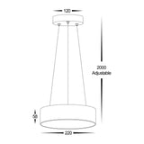 Havit HV5892T-PDT Nella 220mm 20w Round Pendant