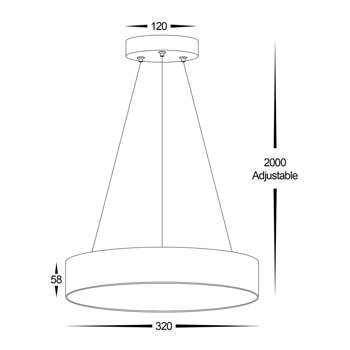 Havit HV5893T-PDT Nella 320mm 30w Round Pendant