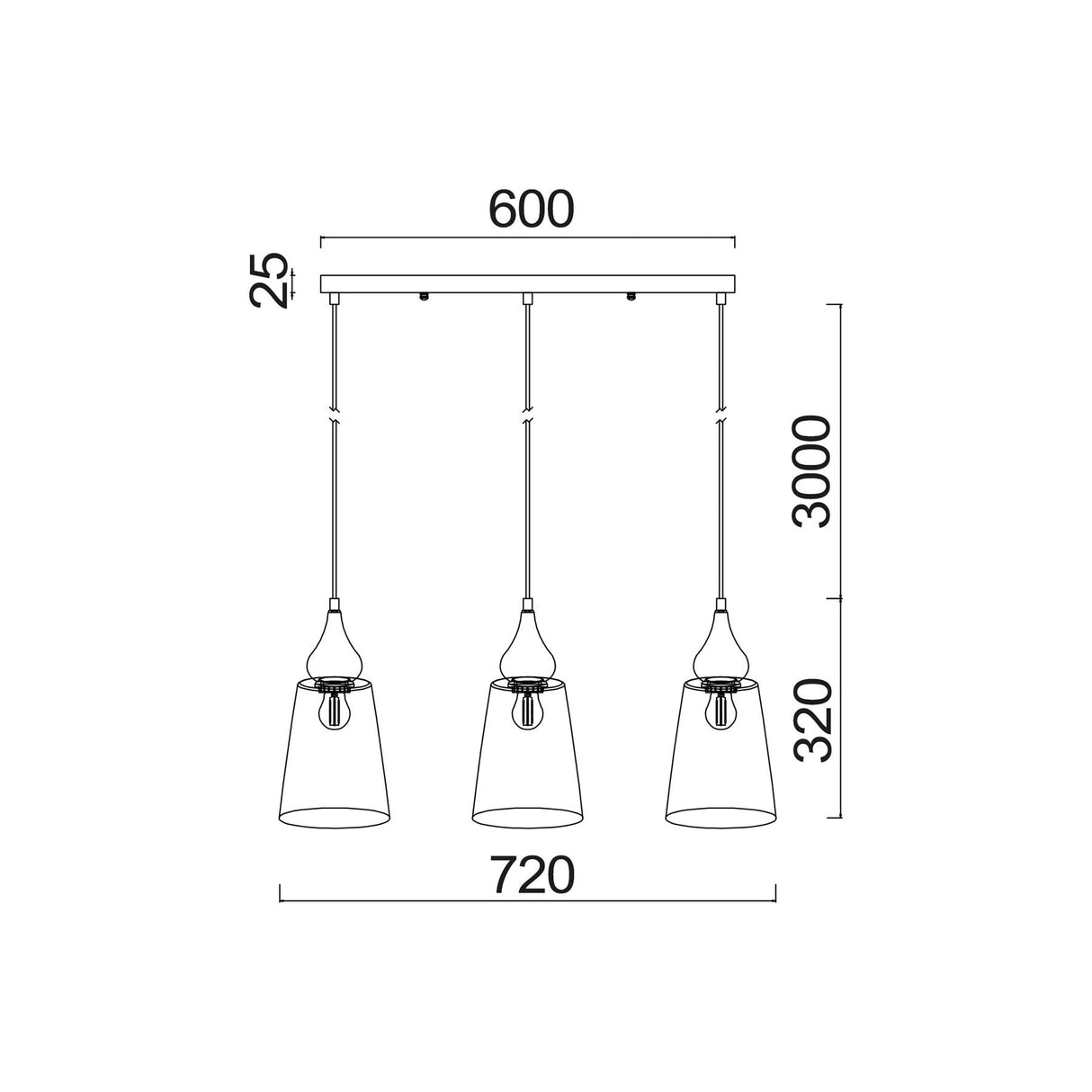 CLA JEREZ1 Interior Bronze Amber Glass Flat Top Ellipse Pendant Lights