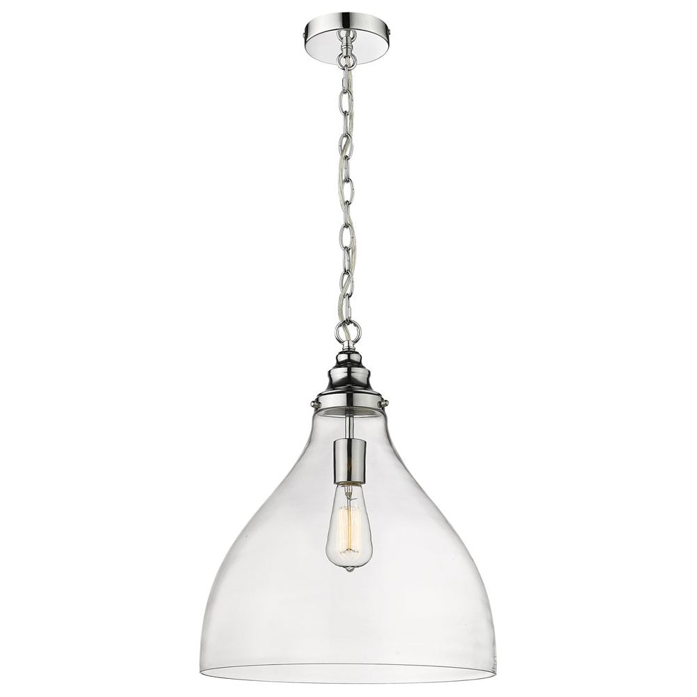 Lighting Inspiration Keys Large Chrome Clear Pendant