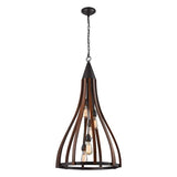 CLA Khaleesi Oak Dark Red Wood Pendant Lights