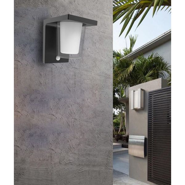 CLA Khepri Exterior LED Sensor Surface Mounted Cylinder Wall Light